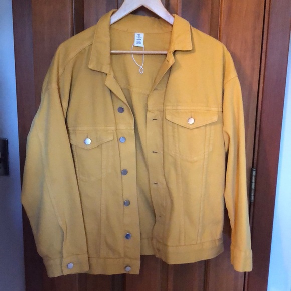 mustard trucker jacket